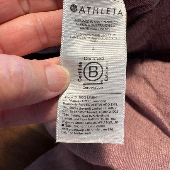 Athleta linen drawstring pants - size 4 - Picture 4 of 11